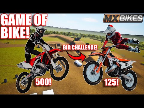 GAME OF BIKE WITH 3 PEOPLE BUT WE ADDED AN INSANE CHALLENGE! (MXBIKES)