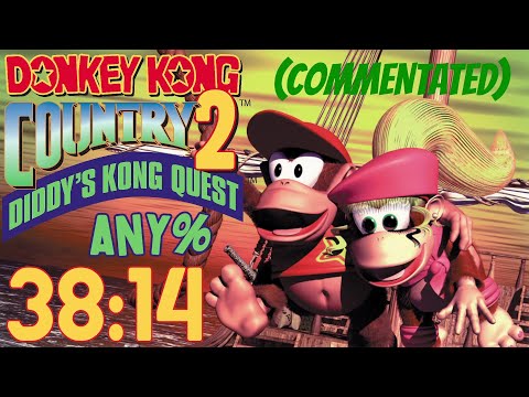 (Former WR) Donkey Kong Country 2 Any% Speedrun in 38:14 [Commentated]