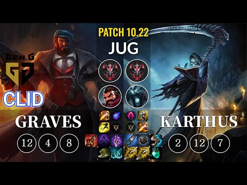 GEN Clid Graves vs Karthus Jungle - KR Patch 10.22