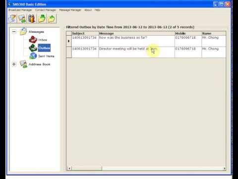Filter OutBox By Date And Time