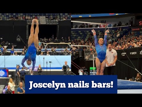 Joscelyn Roberson scores HIGHEST Score of the night on Uneven Bars - US Championships 2025 Day 1