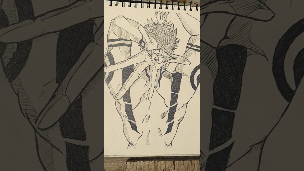 drawing Sukuna from Jujutsu Kaisen. #anime #art #sukuna