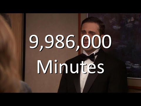 9,986,000 minutes-Micheal Scott- The Office