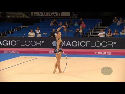 Kaho MINAGAWA (JPN) 2015 Rhythmic Worlds Stuttgart - Qualifications Hoop