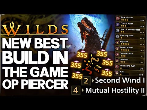 Monster Hunter Wilds - New Best Build in Game - Highest Damage Dragon Piercer Bow Set Weapon Guide!