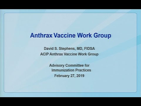 February 2019 ACIP Meeting - Anthrax Vaccines