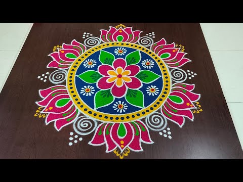 7×4dots beautiful sankranti chukkala muggulu🌷|easy sankranti rangoli|Pongal kolams#Rang Kaa Rangoli