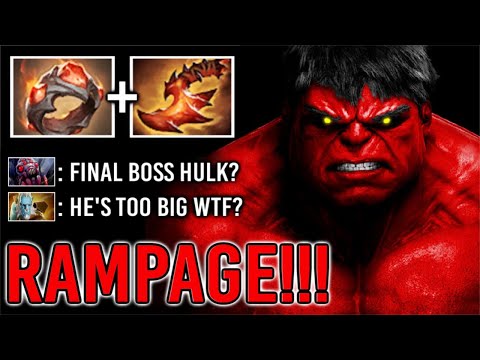 WTF +77 ARMOR CALL FINAL BOSS Hulk RAMPAGE vs Hard PL Brood Crazy Imba Item Giant's Ring Dota 2
