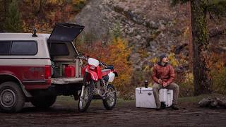 Fall Truck Camping + Dirt Biking in Snow