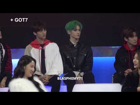 171201 MAMA NCT taeyong reaction to BTS , SJ ...