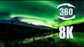 8K 360 video of the Aurora Borealis over Alaska's Chantanika River