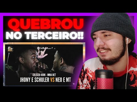 (REVANCHE DO ANO 🔥🔥) JHONY E SCHULER X NEO E MT - GRANDE FINAL - BATALHA COLISEU | REACT BAUEB