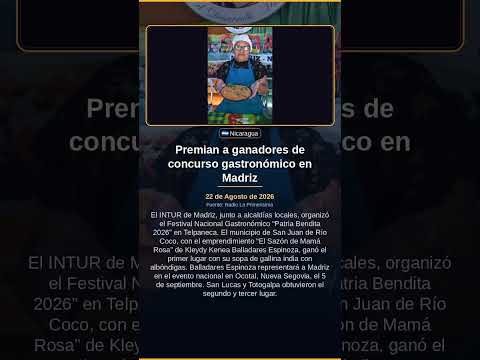 Premian a ganadores de concurso gastronómico en Madriz