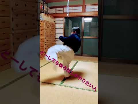 どーしても後ろ回し蹴りがやりたい息子(練習風景)