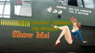 preview picture of video 'B-25 show me at the Jefferson city Airport'