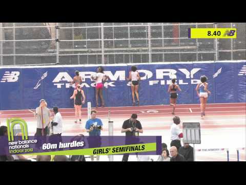 Girls 60m Hurdles Semi Heat 3 - New Balance Indoor Nationals 2012
