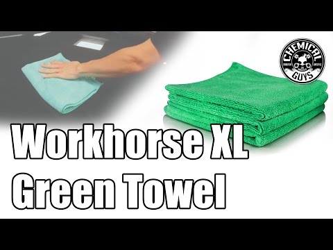 Workhorse XL Green Microfiber Towel - Chemical Guys Car Care