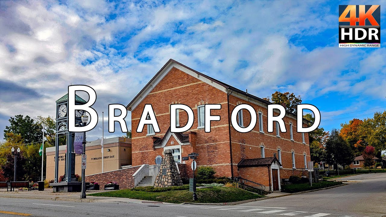 ✨🇨🇦Bradford West Gwilimbury Ontario Canada: A Vibrant Walking Tour Of Bradford 4K 60FPS HDR