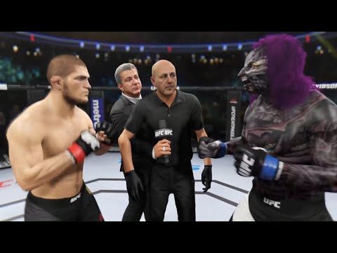 Khabib vs. Crazy Goblin - EA Sports UFC 2 - Champion Fight