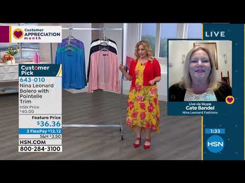 Nina Leonard Bolero Pointelle Trim