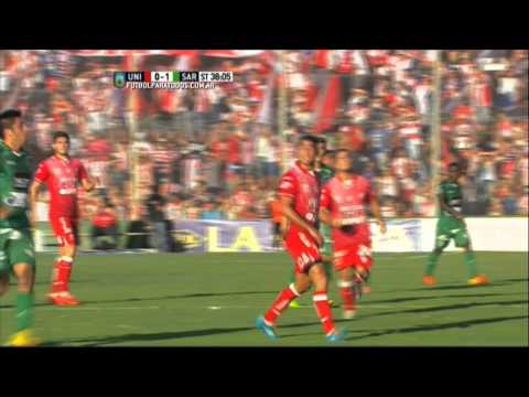 Expulsión de Figueroa. Unión 0 - Sarmiento 1. Fecha 9. Primera División 2015. FPT