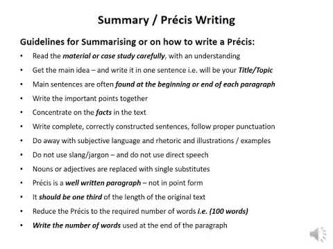 Management Communication N4  (Summary/Precis Writing - Module 7 Lesson 6) - Ms. P.J. Mbele