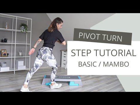 Pivot Turn - Basic/ Mambo // Step Aerobic // Step by Step // 3 Min //