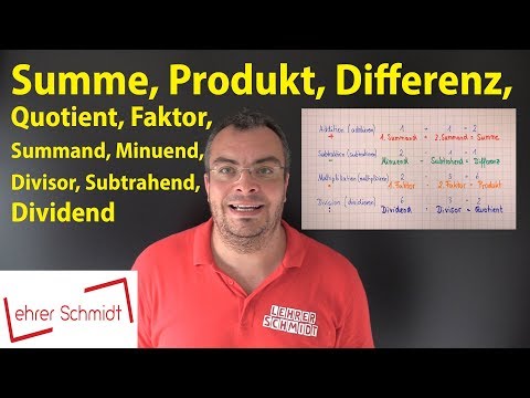 Addendum, Sum, Minuend, Subtractor, Difference, Factor, Product, Dividend, Divisor, Quotient