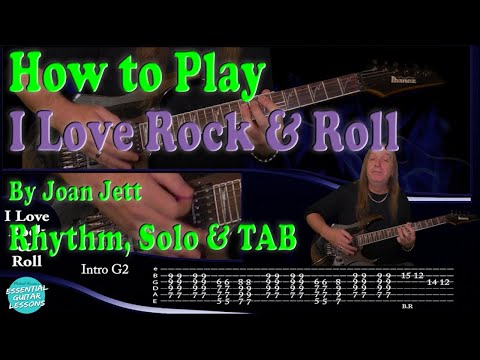 How To Play I Love Rock And Roll On Guitar