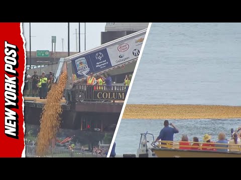 Ducky Derby takes over as thousands of rubber ducks pour into Chicago River