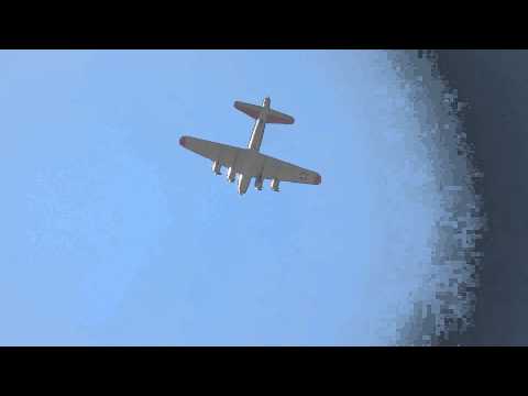 B-17G flying over head
