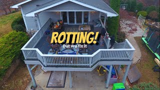 Complete repair and rebuild￼ of my ROTTING deck and railings!
