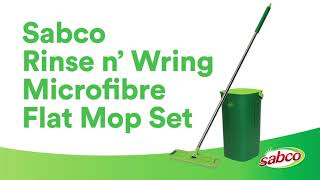 How to attached the mop pad to the Sabco Rinse n' Wring Microfibre Flat Mop