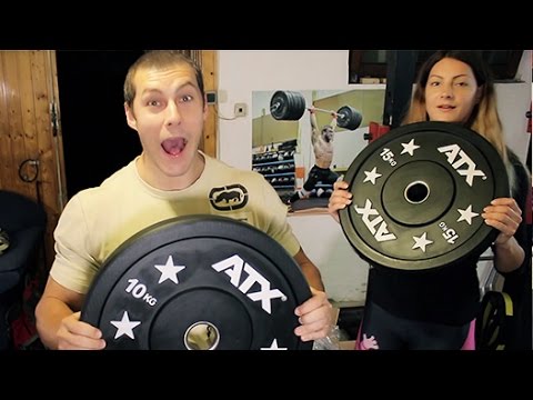 Hantelstangen und Gewichte für unser Home Gym von ATX