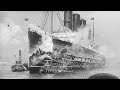 American Liner Lusitania Entering New York Harbour