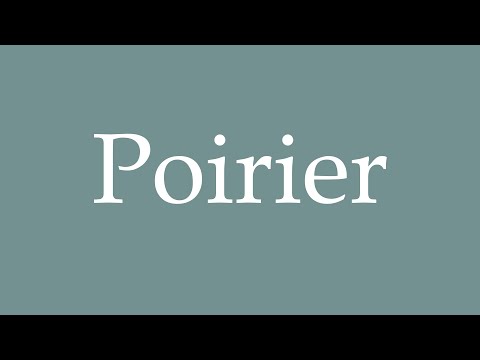 How to Pronounce ''Poirier'' Correctly in French