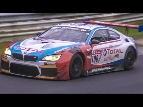 BMW M6 GT3 *TURBO FLUTTER* V8 SOUNDS Nurburgring Nordschleife