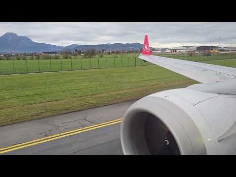 [4K] Great MAX Startup Sound! | Turkish Airlines Boeing 737 MAX 9 Morning SU and Takeoff in Salzburg