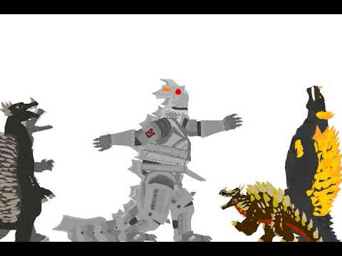 Anguirus vs mecha Godzilla