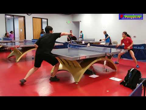 Women's Singles: Emily (2118, red) vs Mai Hangxuan (2017, from Australia) at 2018 Swan Warriors Open