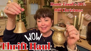 THRIFT WITH ME HOME DECOR AND HAUL | HOME GOODS 50% OFF CHRISTMAS