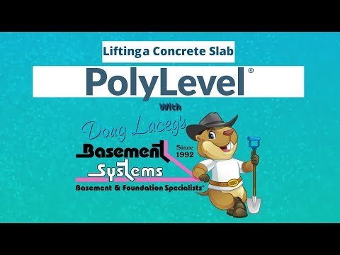 Lifting A Concrete Slab with our PolyLevel® System | Doug Lacey's Basement Systems