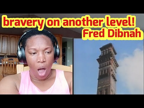 American Reacts to Fred Dibnah How To Climb A Chimney overhang at 50+ | Reaction