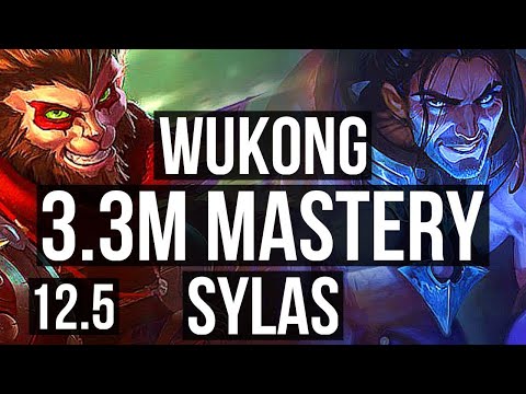 WUKONG vs SYLAS (MID) | 3.3M mastery, 9 solo kills, 900+ games, Dominating | EUW Master | 12.5