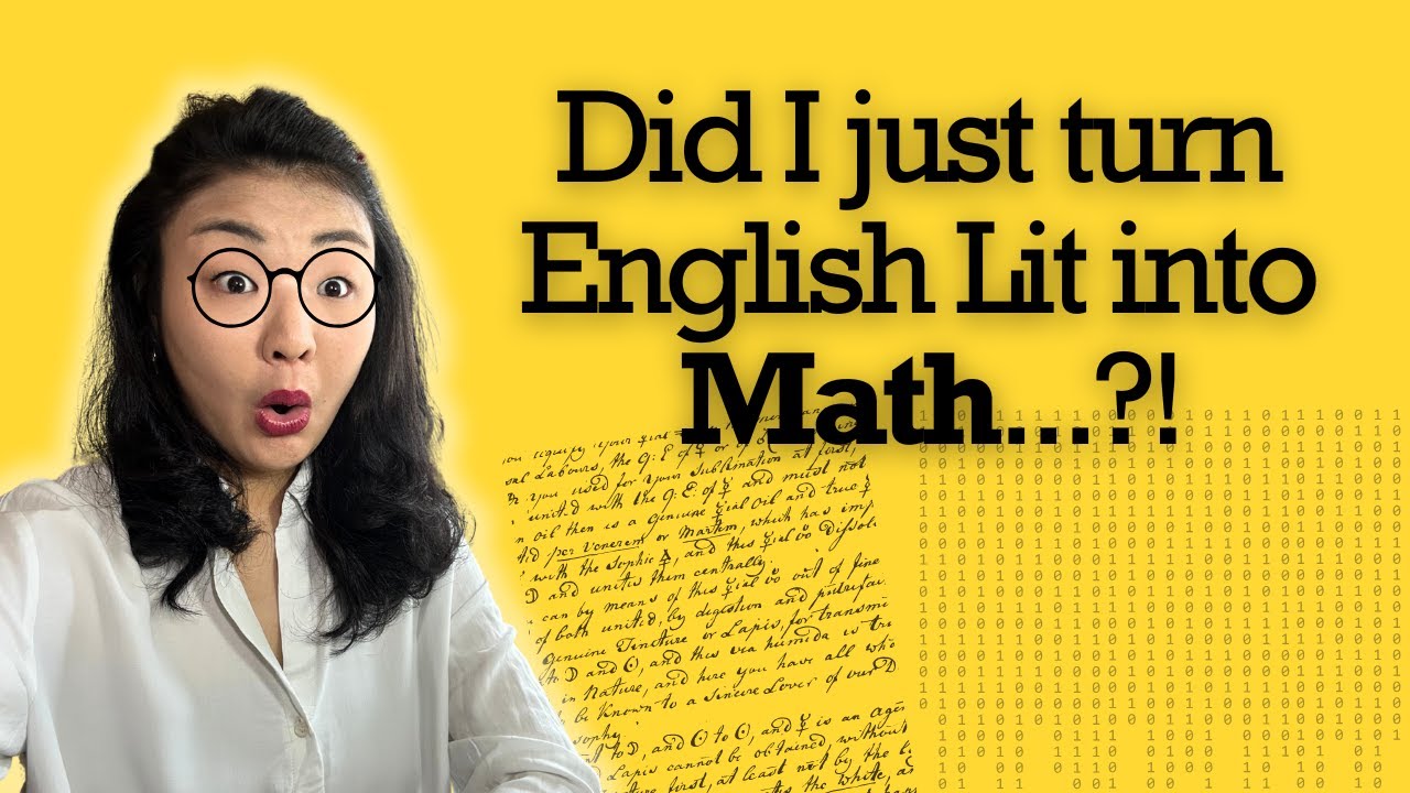 Why you might want to think about literary analysis as... data analysis (for top grades!)