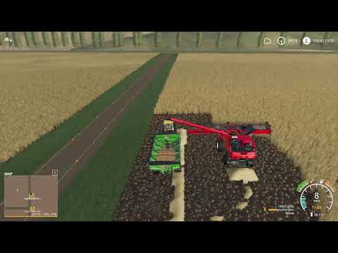 Farming Simulator 19 Part 1, 2 Harvesters 1 Grain Cart Plus 3 tractors And Trailers