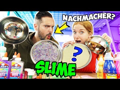NACHMACHER SLIME CHALLENGE Wer kann Kathis Slime nachmachen & wird zum Schleimexperten? Nina vs Kaan