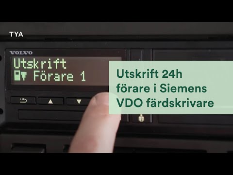 Siemens VDO färdskrivare - Utskrift 24 h förare
