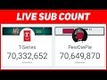 PEWDIEPIE VS T-SERIES LIVE SUB COUNT: WHO WILL PREVAIL? BY - FLARETV