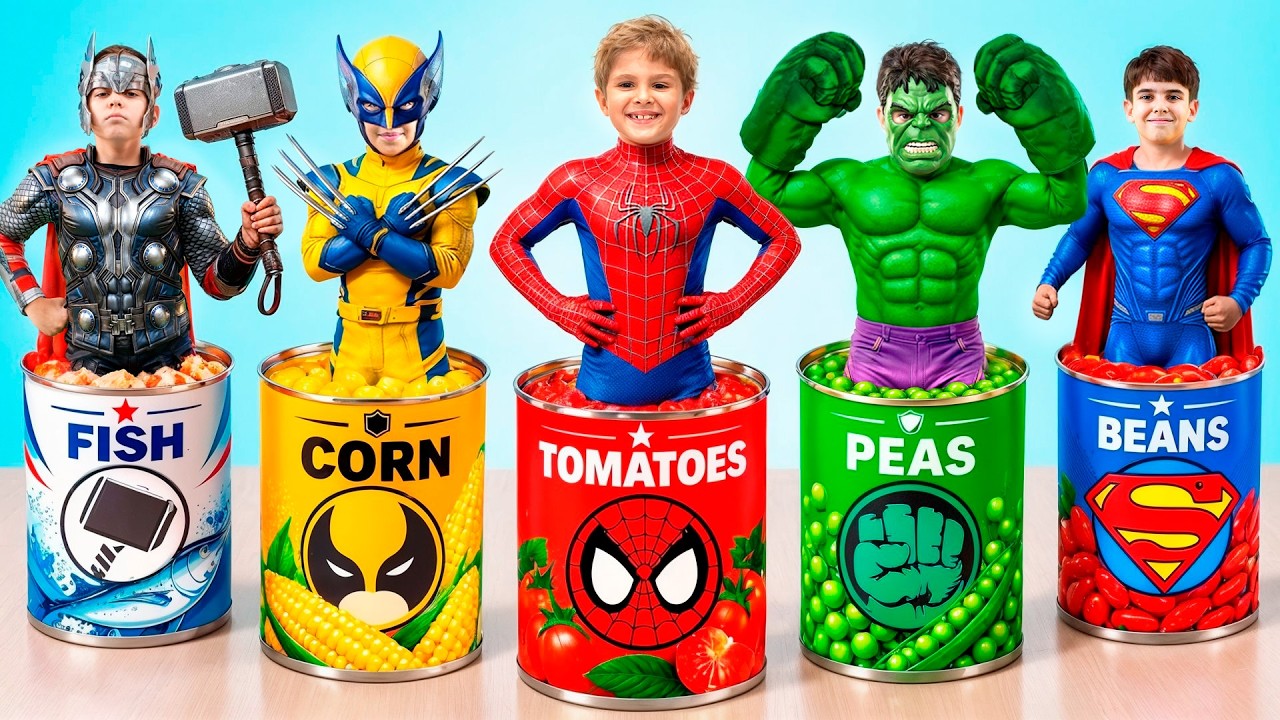 Kids Turn Into Superheroes with the Magic Cans